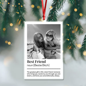 Custom Best Friend Photo Acrylic Ornament Gift For Bestie LM32 895505