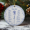God Says You Are Christian Toile De Jouy Style - Personalized Ceramic Ornament HA75 897158