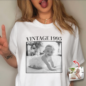 Custom Photo and Year Birthday Vintage Bright Shirt HA75 897506