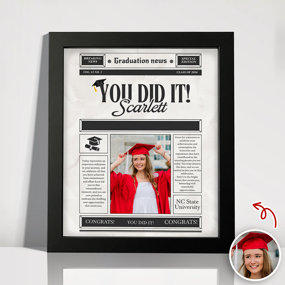 Custom Photo Graduation News You Did It Magazine Picture Frame LM32 899207