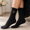 Custom Initial Embroidered Ruffle Socks, Bridesmaids Gift Matching Besties Sock CH07 180464
