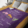 Personalized Flower Birth Month A Big Hug From Us To Mom Gift Blanket LM32 899699