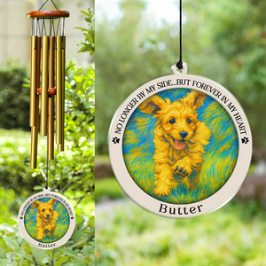 Custom Dog Art Photo If Love Could Have Saved You Memorial Acrylic Wind Chimes LM32 893925