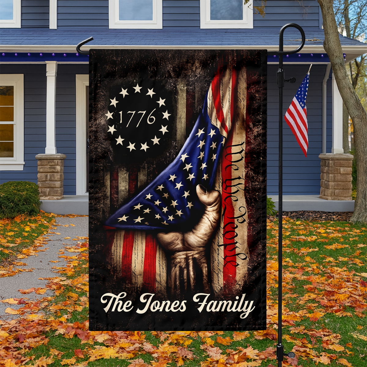 Custom Family Name We The People US Flag Garden Flag TH10 169065