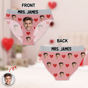 Custom Funny Boyfriend Husband Face Underwear For Women Gift For Valentine LM32 897677