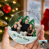 Custom Photo Family Mosaic Style Glass Ornament Christmas Gift LM32 895051
