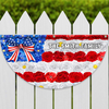 Custom Family Name Red White Blue Floral USA Independence Day Non-Pleated Fan Flag TH10 898893