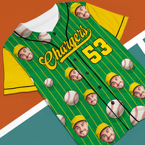 Custom Photo Sport Lovers Baseball Jersey Shirt With Team Name CH07 896178