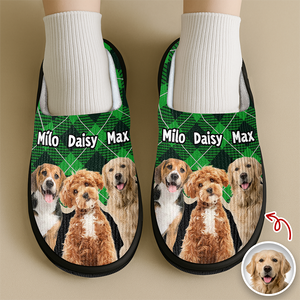 Custom Photo Dog Mom Dog Dad - Personalized Slippers HO82 900006
