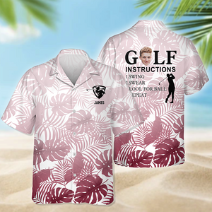 Custom Golf Player Photo & Name Hawaii Shirt Gift for Golf Lovers TH10 898181