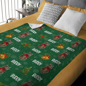 Custom Cat Photo Blanket For Christmas TH10 896023
