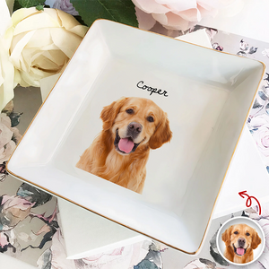 Custom Dog Cat Photo Jewelry Dish Gift for Pet Lovers HA75 898408
