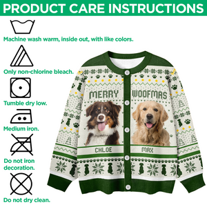Custom Photo Merry Woofmas Christmas Ugly Cardigan TH10 896375