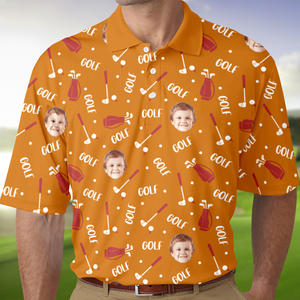 Custom Face Photo Golf Polo Shirt Gift For Golf Lover HO82 900812