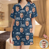 Custom Photo I Love My Wife/Husband Valentine's Gift Short Pajamas For Couple CH07 895422