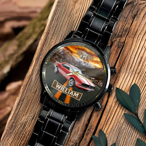 Vintage Route 66 - Personalized Car Photo Hand Watch CH07 895766
