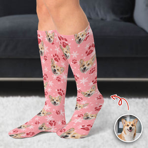 Custom Dog Photo Christmas Fluffy Socks Christmas Gift CH07 899202