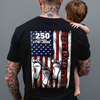America 250 Best Dad Ever Back Shirt, Custom Footprint Kids Names T-Shirt For Dad CH07 910994