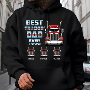 Best Truckin Dad - Personalized Dark Shirt TH10 894511