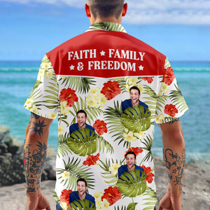 Custom Photo Faith, Family & Freedom 1776 - 2026 Hawaii Shirt TH10 898371