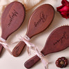 Personalized Flower With Name Engraved Bamboo Comb Gift For Bridal Party, Mom, Birthday Gift LM32 897443