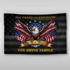 Personalized Family Name 250 Years Of Freedom America Banner House Flag HA75 920916