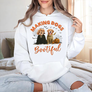 Custom Photo Making Dogs Bootiful Halloween Ghost Dog Shirt HA75 897632