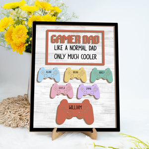Gamer Dad 2-Layered Wooden Plaque With Stand TH10 892991