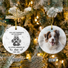 Custom Dog Photo No Longer By My Side Forever In My Heart Memorial Ceramic Ornament HO82 903612