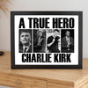 A True Hero Charlie Kirk Rest In Peace Picture Frame HO82 65772