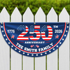 Custom Family Name 250th Anniversary Non-Pleated Fan Flag HA75 920910