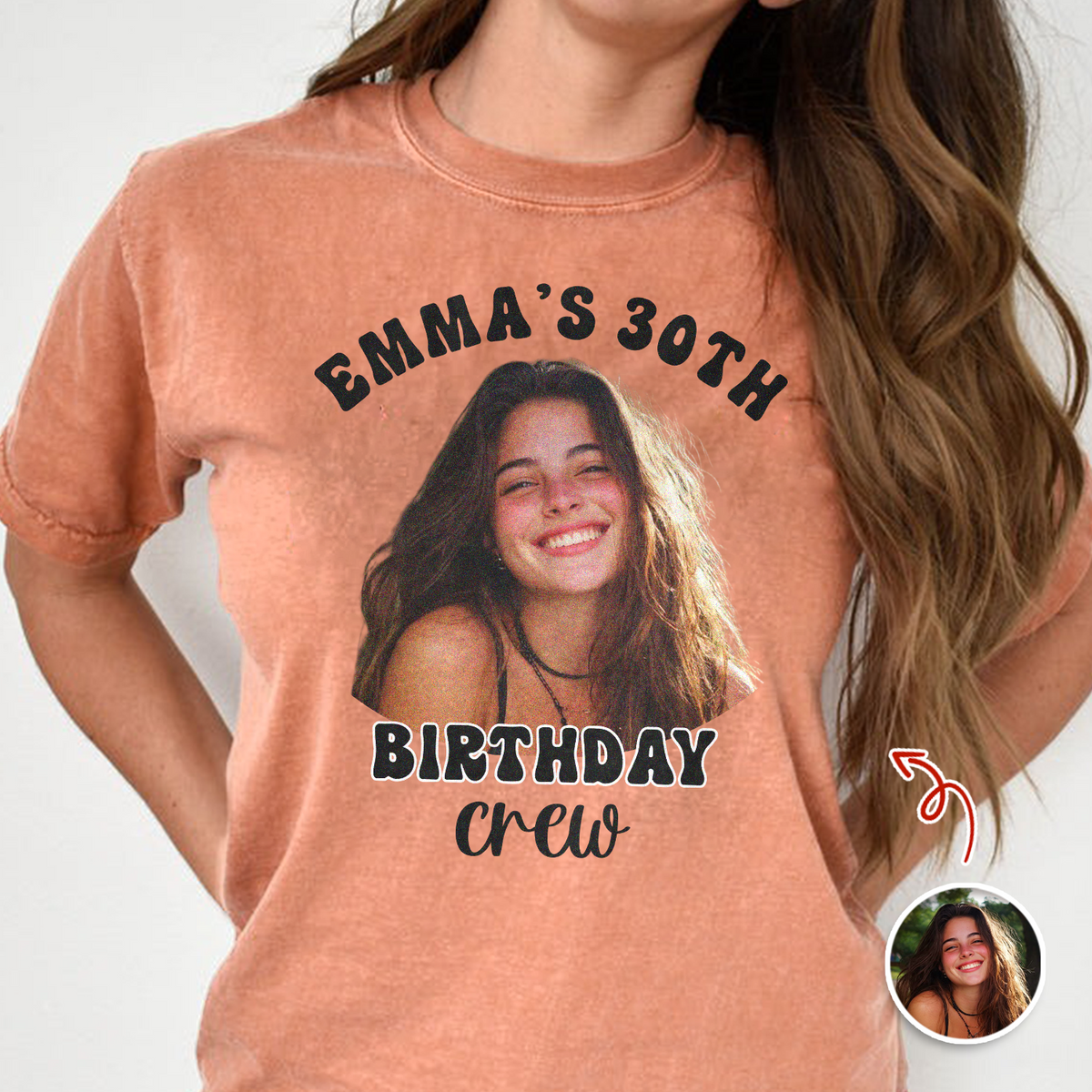 Custom Photo Birthday Crew Comfort Shirt - Personalized Birthday Party Shirt TH10 170407