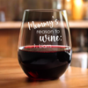 Custom Name Mom's Reasons to Wine Glass - Personalized Gift for Family LM32 899629