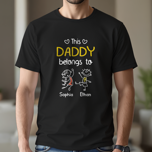 This Grandpa Belongs To Us Personalized Dark Shirt HA75 897208