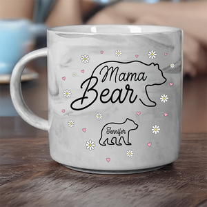 Mama Bear Family Personalized Marble Mug Mother's Day Gift For Mom HA75 892176