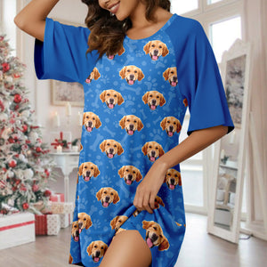 Custom Photo Dog Cat Raglan Nightgown TH10 898039