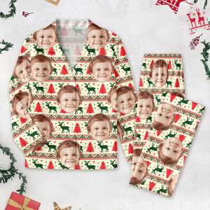 Custom Face Photo Christmas Pajamas Gift For Family CH07 899912