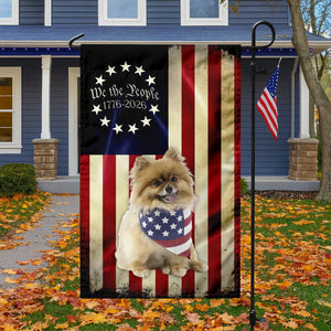 Custom Photo My Dog Loves America 250 Garden Flag HA75 898906