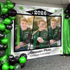 Custom Photo Class of 2026 Glitter Stars Graduation Backdrop, Personalized Congrats Graduate Party Decor LM32 899357