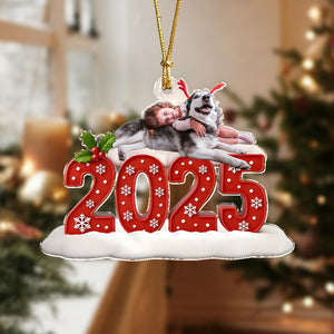 Custom Family Photo Acrylic Ornament Christmas Gifts For Dad, Mom, Grandpa, Grandma HA75 897928