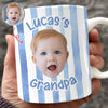 Custom Baby Face Striped Print Full Mug - Gift for Dad, Mom HA75 921732