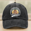 Custom Photo Human Belongs To Cat Washed Denim Baseball Cap HA75 897230