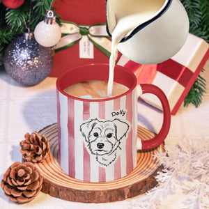 Custom Pet Portrait Mug With Name Personalized Dog Cat Photo Accent Mug CH07 899944