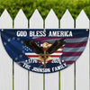 Custom Family Name Patriotic 250th Anniversary God Bless America Eagle 1776–2026 Non-Pleated Fan Flag HA75 920118