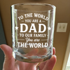 Personalized To The World You Are Dad Whiskey Glass Gift For Father’s Day CH07 911408