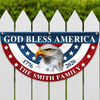 Custom Name Patriotic Eagle God Bless America Non-Pleated Fan Flag CH07 910566