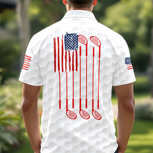 Personalized American Skull Flag Polo Shirt Gift For Golfer, Golf Lovers CH07 899870