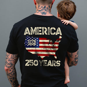 250 Years America Anniversary 250th Independence Day Back Side Dark Shirt HA75 897352