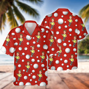 Custom Face Golf Hawaii Shirt Gift For Golfer, Golf Lovers HA75 898748