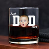 Custom Funny Face Best Dad Ever Whiskey Glass - Gift For Father's Day LM32 668979